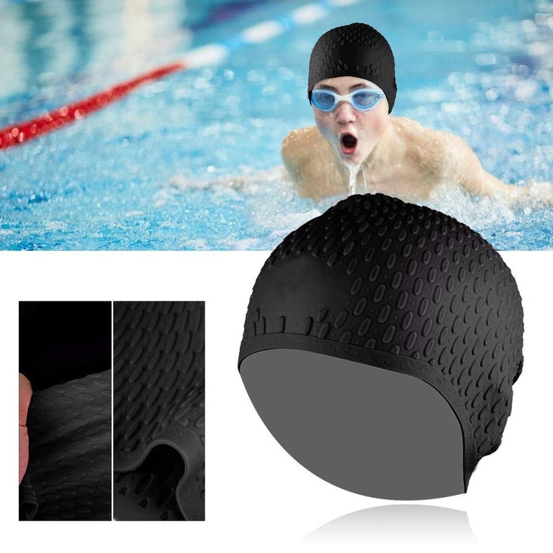Gorro de natación profesional de silicona para el pelo, protección
