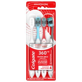 Colgate 360 Advanced Optic White, 4pk, Medium