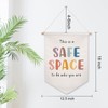 Safe Space Pennant, Classroom Wall Flag, Kids Playroom Fabric Wall