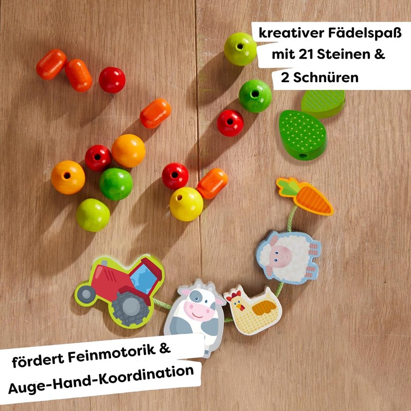 HABA 305780 Threading Game Farm Friends Threading Game from 3