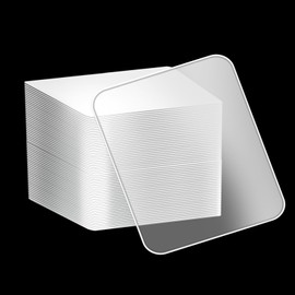 Eldraqth 20Pcs Heavy Duty Double Sided Tape, Double Sided Adhesive Pads for Mounting Clear Tapes Square Pre-Cut Strong Sticky Tack Clear Reusable Mounting Tape for Papers Door Metals Glass Wood