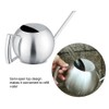 Stainless Steel Watering Can 1000mL Long Mouth Round Sprinkling Pot