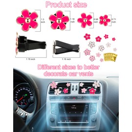 12Pcs PGRODE Car Air Vent Clips with Fragrance Pads, Cute Car Air Fresheners Clip Car Inter Decor Accessories for Women and Girls, Car Decorations Interior Aesthetic (Daisy)
