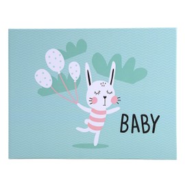 Exacompta - Ref 11230E - Baby Photo Album - 285 x 220mm in Size, 60 Pages of 250gsm White Card - Frames, Cards, Clips, Magnets & Photo Wire Provided - Green