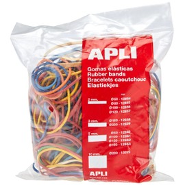 Elastic Bands Appli Assorted Colours 100g Bag