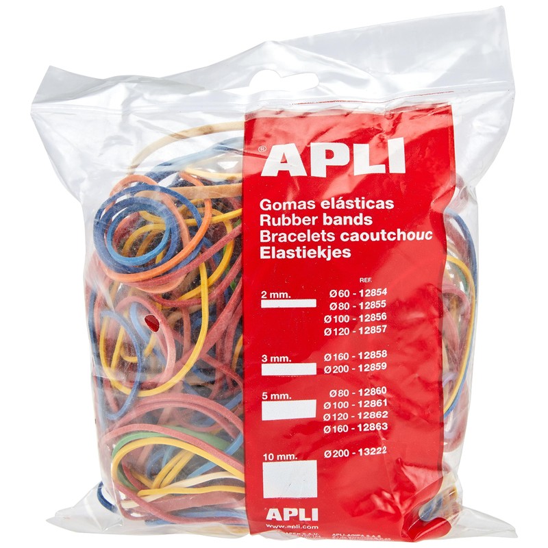 Elastic Bands Appli Assorted Colours 100g Bag