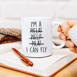 Aurahouse Funny Pilot Aviation Gifts for Men Women-I Can Fly Mug 11Oz, Aircraft Pilot Gifts for Kids Boys Airplane Lover, Pilot Birthday Graduation Gifts, Father's Day Christmas Gifts Cup