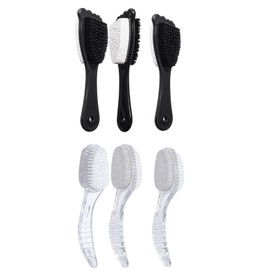 6 Packs Foot Pumice Stone Brush Callus Remover, Beomeen 2 in 1 Foot Shower Pedicure Scrubber with Handle, Foot File with Dense Bristles for Deep Cleansing and Exfoliation, Dry Skin Removal