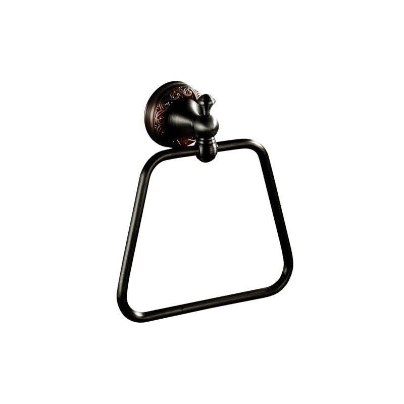 Oil Rubble Bronze Brass Bath Trapezoidal Towel Ring Towel Holder,