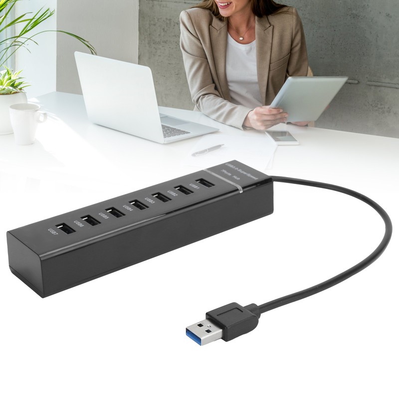 USB 3.0 Hub 7Port Splitter with Blue LED Indicator High