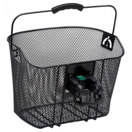 Schwinn Wire Basket for Bikes with Quick Release, Black , Medium