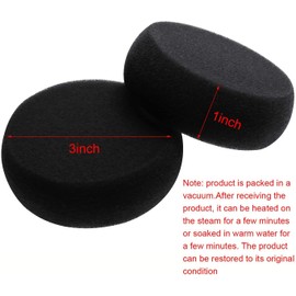 Penta Angel Round Sponges 10Pcs 3inch Yellow Painting Sponges Synthetic Artist Sponges Watercolors Sponges for Art & Craft Pottery Clay Cleaning Ceramics Wall (Black)