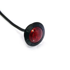 Alchemy Parts Motorcycle Flush Mount LED Stop/Tail Light 50mm 2 Inch | Waterproof | Ideal for Cafe Racers, Custom Bikes (Red Lens Single)