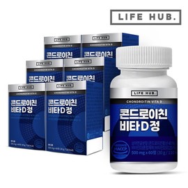 Life Hub 라이프허브 콘드로이친 비타D 정 6통(360정) 12개월분 LifeHub Chondroitin Vitamin D Tablets 6 Bottles (360 Tablets) 12-Month Supply