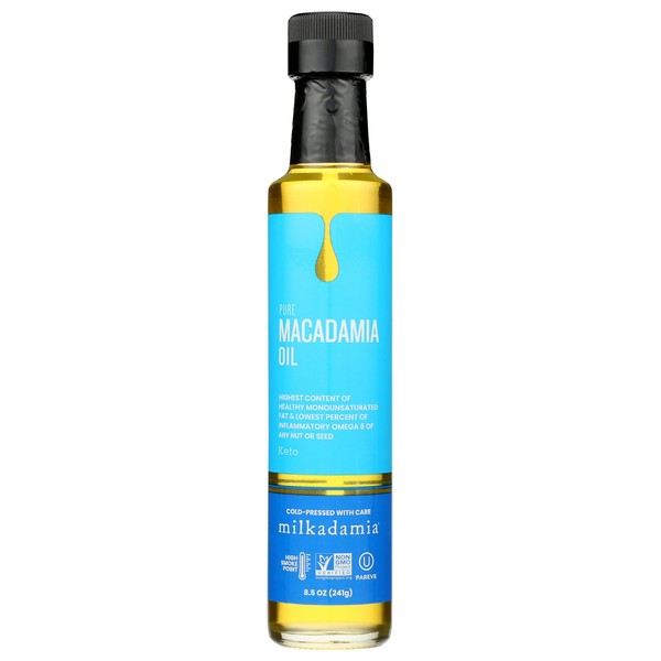 Milkadamia Aceite de macadamia puro, apto para Keto, vegano, sin OMG, 8.5 onzas