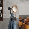 Tissting Industrial Pipe Red Handwheel Coat Hook Rack Heavy Duty
