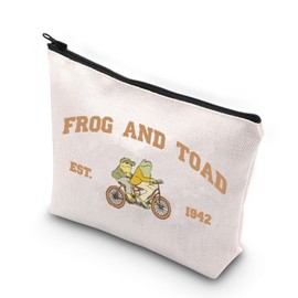 VAMSII Funny Frog And Toad Cosmetic Bag Good Friends Gift Toad Gift Storybook Gift (Fr Toad 1942)