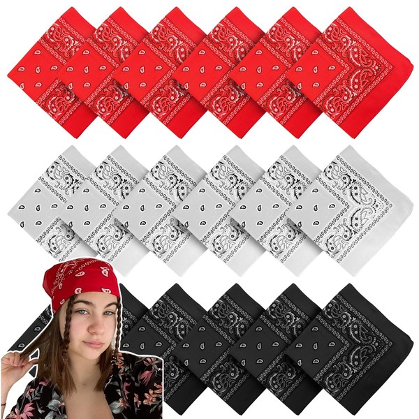 18 Piezas Paliacates Para Hombre y Mujeres, Bandanas Multifuncionales Hombre