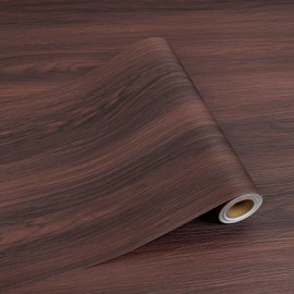 Dureidos Peel and Stick Floor Tiles: 11.8" x 394" Waterproof Vinyl Flooring Roll, Self-Adhesive Easy to Install Tile Sticker for Bathroom, Kitchen, Bedroom, 32.3 sq ft Reddish Brown