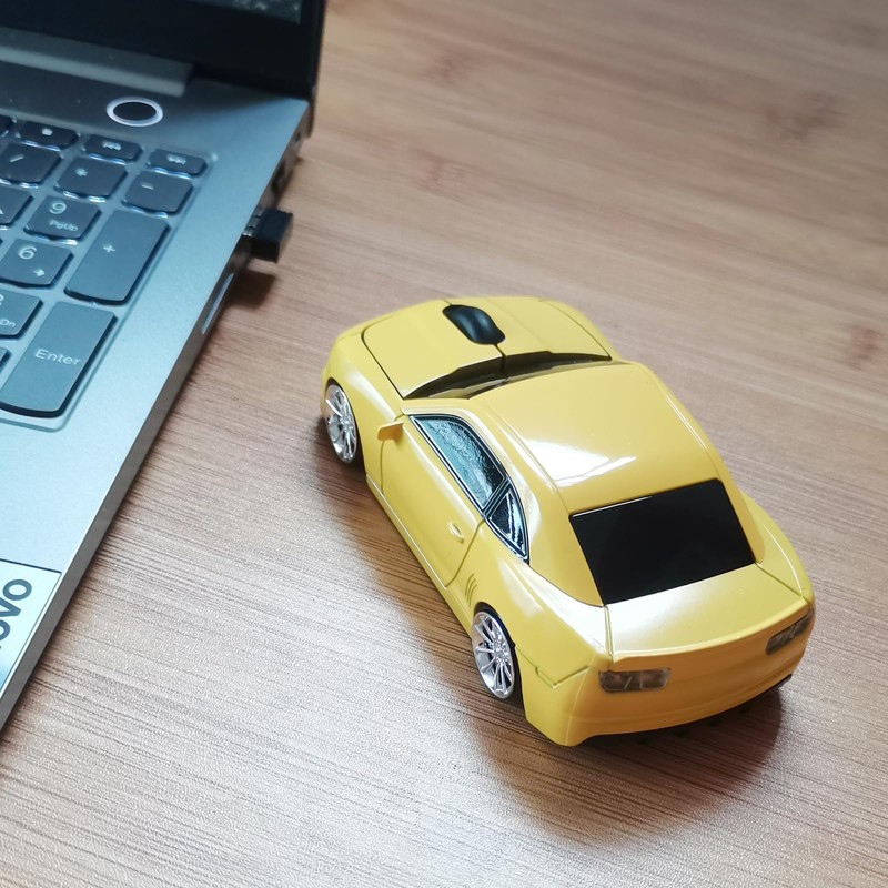 SDGSQHA Wireless Car Mouse - 2.4GHz Wireless, Cool Car Shape,
