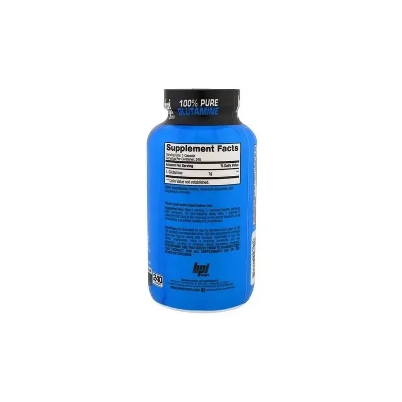 Bpi Sports 100 Glutamina 1 Gr 240 Caps Recuperación Músculo