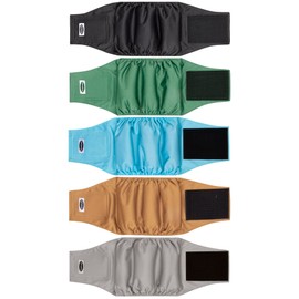 Tuiskusa Male Dog Diapers, High Absorbing Dog Belly Bands for Male Dogs, Washable Reusable Dog Male Wraps(5 Pack)