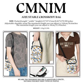 CMNIM Donald Merch Gift We’re Just Here for The Donald Crossbody Bag Duck Fans Gifts for Best Friend Shoulder Purse Strap (Don-ld Mini CB)