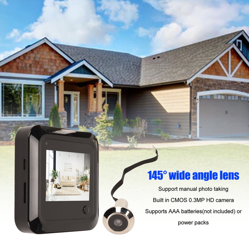 Home Video Doorbell 145 Degree Wide Angle 2.4in Digital LCD