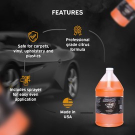 LANE'S Citrus Peel Cleaner, Citrus Cleaner, All Purpose Cleaner for Car Detailing, Upholstery Cleaner & Carpet Cleaner - 128oz