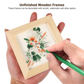 Toyvian Wooden Frame 12 x 12 cm Pack of 10 Photo Craft Wooden Frame Unfinished Wooden Frame Painting Craft Toy