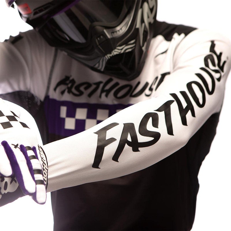 FASTHOUSE Elrod Jersey (White/Purple, Large)