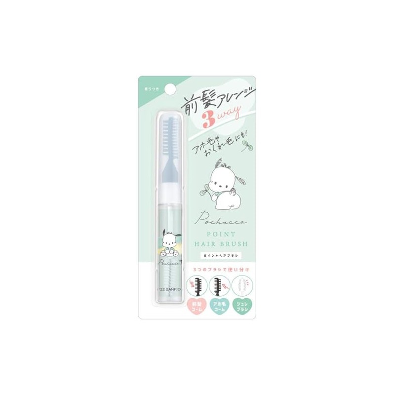 Klux Pochacco Character 3-Way Point Hair Brush, Scented 123392, Bangs,