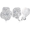 Fxiqini Clip On Earrings Non Pierced Earrings Teardrop Round Square