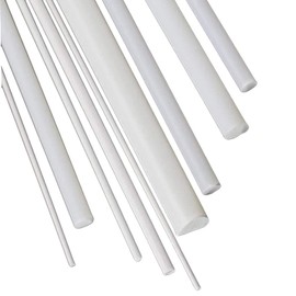 10Pcs White Plastic ABS Rods - Round Solid Bar for DIY Model Making, Sand Table, Doll House, Scene Making, Building - Length 250mm, Diameter 1mm