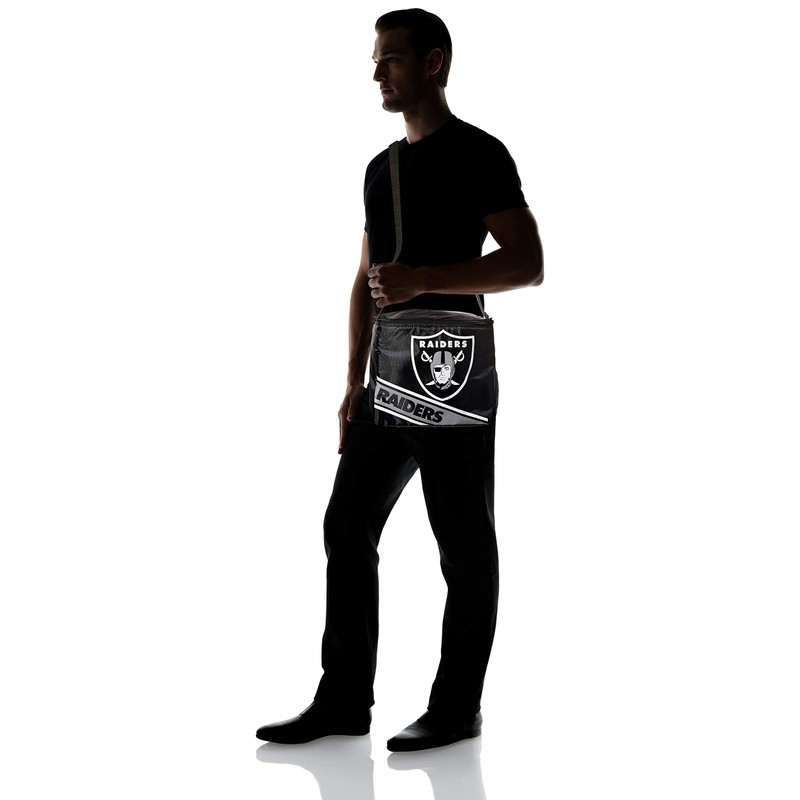 Oakland Raiders Big Logo Stripe 12 Pack Cooler