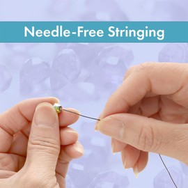 The Beadsmith S-Lon Japan – Medium Polyester Thread – White Color, 0.3mm Diameter, 22 Yards per Card – Needle-Free, Easy to Thread Beads – Ideal for Knotted Jewelry, Pearls and DIY Crafts