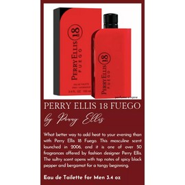 Perry Ellis 18 Fuego by Perry Ellis colugne for him EDT 3.3 / 3.4 oz New in Box
