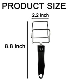 Oven Rack Puller, 2-Pack Air Fryer Tray Lifter With Black Grips