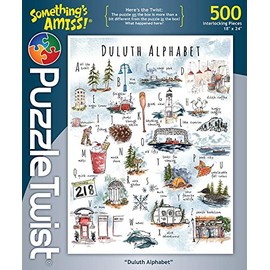 PuzzleTwist Jigsaw Puzzle | Duluth Alphabet | Something's Amiss! Series | 500 Pieces | Lakeside Popular Family Pastime