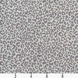 A593 Grey Leopard Woven Textured Upholstery Fabric by The Yard
