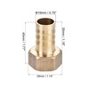 sourcing map Brass Barb Hose Fitting Connector Adapter 19mm Barbed