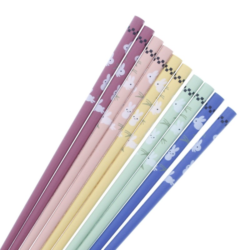 イシダ 日本製 箸 客用 5膳セット 乾漆野うさぎ 天然木 23cm