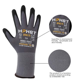 HPHST SF001TS Work Gloves 12 Pairs Assembly Gloves for Men and Women Ergonomic Design Smart Touch Gardening Gloves