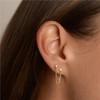ALRNBY Chain Tassel Earrings with Rhinestones Dainty Gold Silver Sparkling