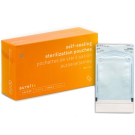 Aurelia - Self-Sealing Sterilization Pouches (3.5" x 5.25" / 9 cm x 16.3 cm, Single Box