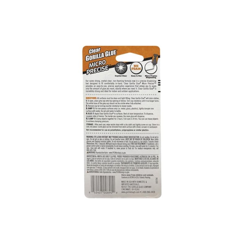 Gorilla Glue 5 g Transparente Micro Preciso