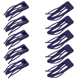 Chinco 24 Pcs Double Grip Hair Clips Metal Snap Clips Women Barrettes for Hair Making, Salon Supplies(Navy Blue,2 Inch)