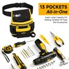 Tool Belt,Magnetic Tool Pouch,13-Pockets Tool Belts for Men,Detachable & Adjustable