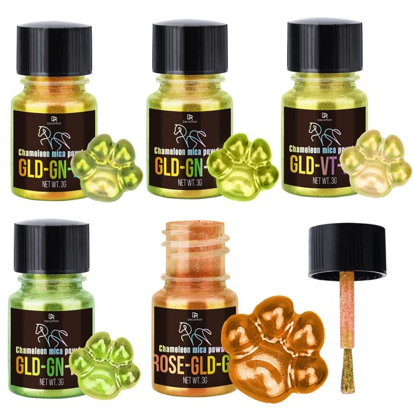 Chameleon Mica Powder - 5 Colour Shift Epoxy Resin Colour