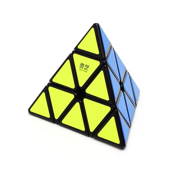 CuberSpeed qiyi Pyraminx Black Speed Cube MoFangGe Qiming QY Toys Pyramid Black Speed Cube